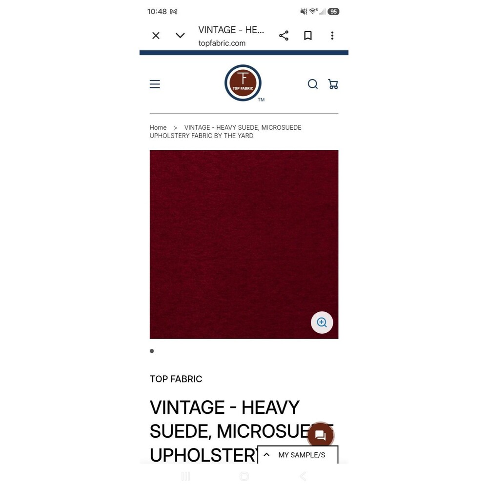Top Fabric Heavy Suede Upholstery? Fabric 4 Ft 6 In Pc Cinnabar 60" Wide